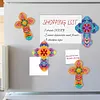 6pcs DIY Diamond Painting Refrigerator Magnets Sticker Kit (Cross)