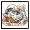 Sleeping Cat-11CT Stamped Cross Stitch 40*40cm/15.75*15.75in