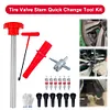 Quick Change Tire Valve Core Tool Kit for Replacing Leaky Valves in Cars Trucks