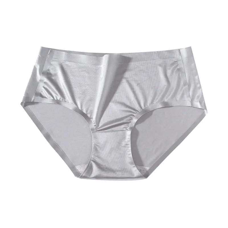 1 Pcs Seamless Underwear For Women Ice Slik Female Briefs Sexy Mid Rise Panties High Quality Ladies Briefs 2021 New BANNIROU