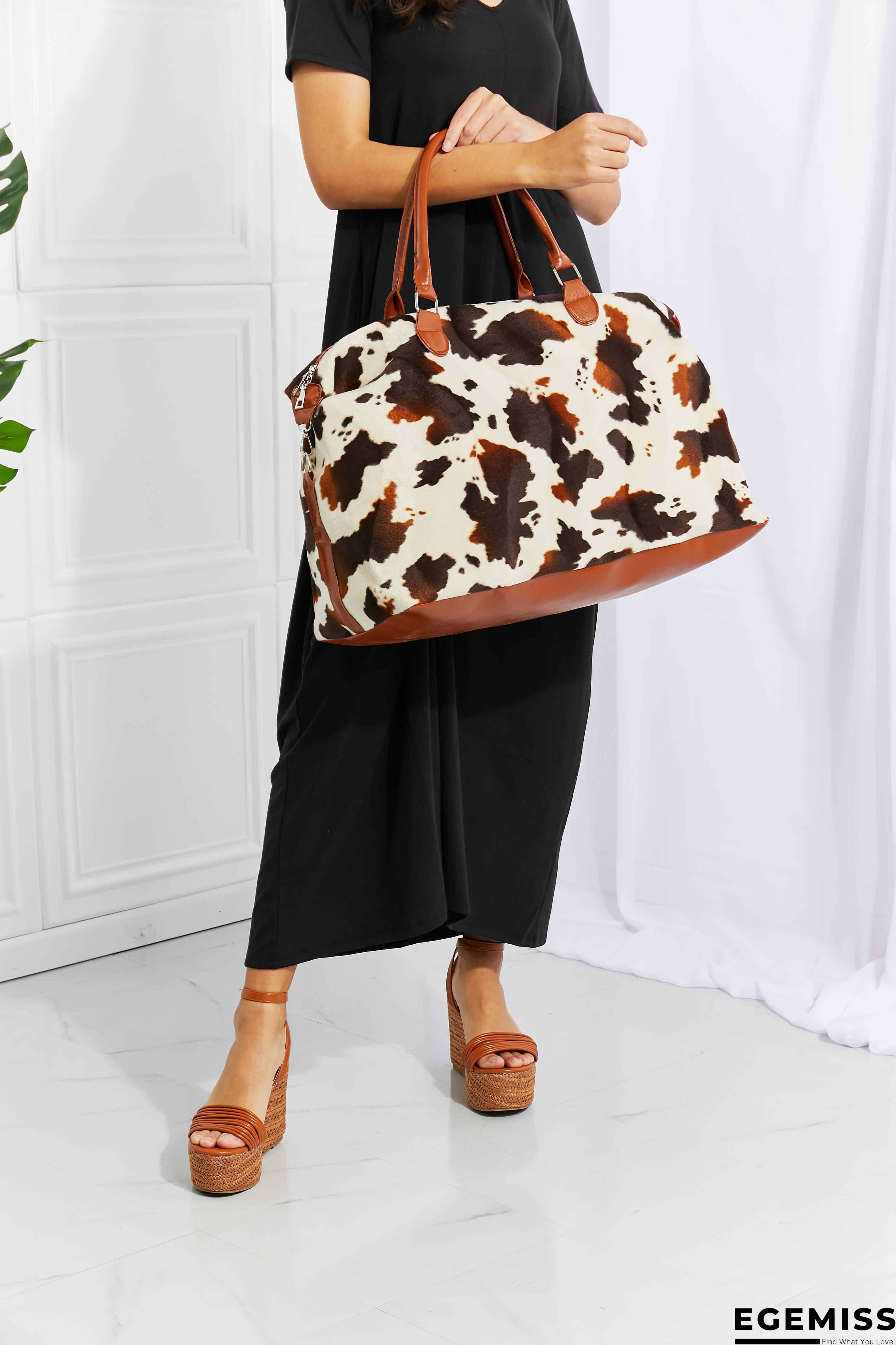Animal Print Plush Weekender Bag | EGEMISS