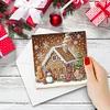 (US Local)6PCS DIY Diamond Art Greeting Cards Congratulation Card & Gift (Gingerbread Man)