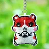 Hamster - Counted Bead Embroidery - Keychain