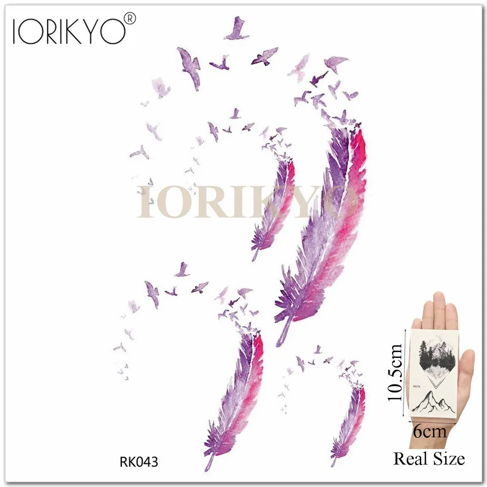 Cartoon Water Color Girls Tattoo Stickers Temporary Children Tattoo Women Stickers Ocean Jellyfish Beauty Flash Tatoos Cute