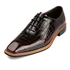 Mens Blue Wholecut Dress Shoes
