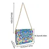 (US Local)DIY Mandala Diamond Art Wooden Coin Pouch with Chain 5D Diamond Painting Purse