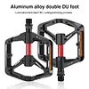 Double DU Bearing MTB Bicycle Pedal Aluminum Alloy Flat Pedals Bike Accessories