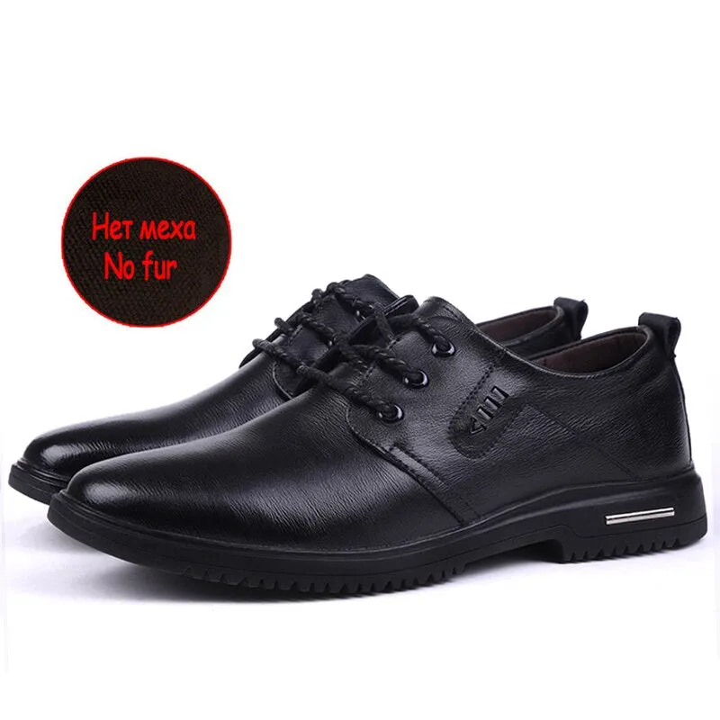 Winter Men's Dress Shoes Plush Warm Men's Business Shoes Italian Style Men Dress Shoes Designer 2020 Men Shoes Wedding Shoes