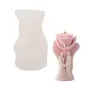 3D Rose Flower Mould Silicone Wave Spiral Candle Mould Reusable Easy To Demold for Wedding Valentine Day DIY Home Decor Gift (Style A)