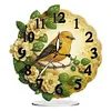 (US Local)Acrylic Special Shape Flower Bird Diamond Painting Art Clock Ornaments Kit