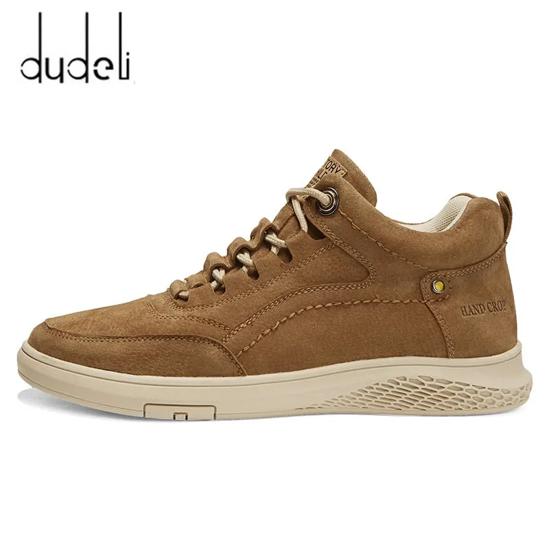 Men Shoes Fashion Genuine Leather Loafers Breathable Autumn Lace Up Comfortable Casual Shoes Outdoor Men Sneakers Shoes 44