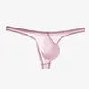 Ultra-thin sexy fully transparent ice silk seamless U convex thong