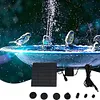 1.2W Solar Water Fountain Pump 180L/H with 6 Nozzles for Water Feature Outdoor