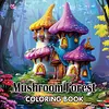 4 Pcs Mushroom Forest Coloring Book Set Mindfulness Art Books for Adults 