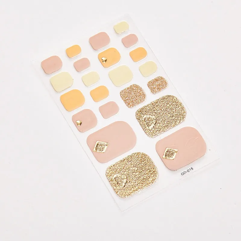 22 Tips/Sheet Shiny Nail Decoration Nail Adhesive Nail Accesoires Nail Art Decoration Nailart Sticker Adesivos Nail Tape