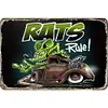Rat fink - Panneaux en &eacute;tain m&eacute;tallique(20*30cm/30*40cm) - Garage