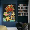 Blooming Flowers-Full Embroidery 2 Strands 14CT Stamped Cross Stitch-55*75CM-Large Size