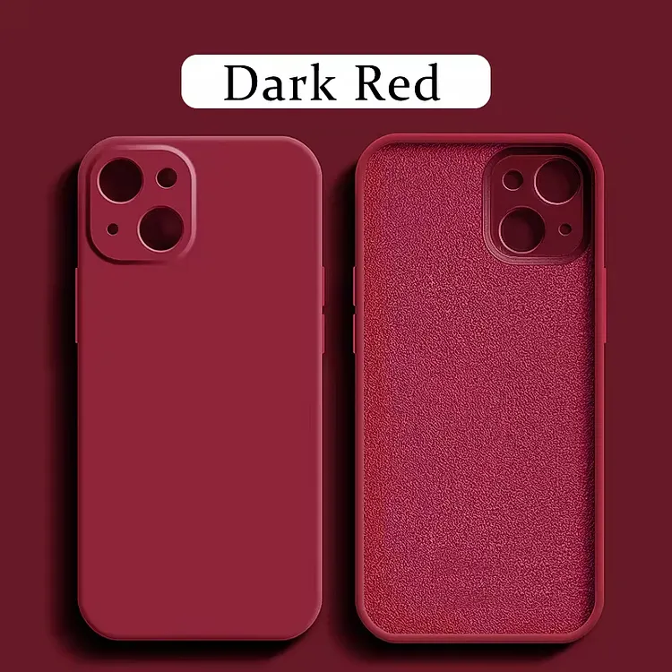Luxury Original Square Liquid Silicone Phone Case For iPhone