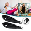 [US Local Warehouse] 2Pcs Ankle Pilates Cord Elastic Double Ring Exercise Straps Resistance Band Cord
