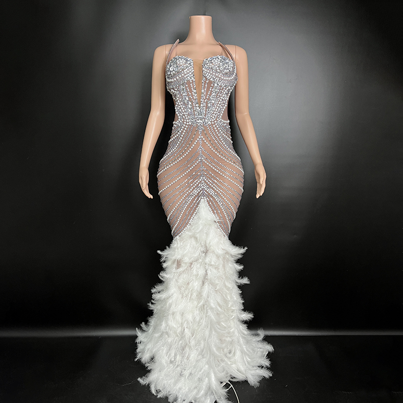 GOOSHOE Clothing Custom Dresses Gown For Women Dress With Rhinestones