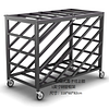 [US Local Warehouse] Ball Cart with Wheels Rolling Basketball Rack with Lockable Lid Balls Storage Locker for Volleyball Gym Recess Soccer Playground