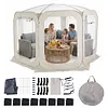 [US Local Warehouse] Bubble Tent for 6-8 Person Portable Transparent Igloo Tent Dome 12x7ft with Rain Cover & Storage Bag Bubble House for Camping Parties and Stargazing