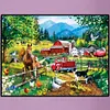Ferme De Camions - Rond Diamant Peinture 40X30CM