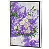 (US Local)5D DIY Flower Diamond Art Painting Notebook Kit Crystal Notepad Sketchbook Gifts