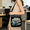 Diamond Painting Iridescent Rose Crossbody Bag Ethnic Style Handbag with Adjustable Strap