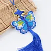 Full Bead Embroidery Keychain Butterfly Printed Craft Gifts(10.8x6.7cm)