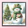 (Stamped/Counted) Christmas Snowman-11CT Cross Stitch 40*40cm
