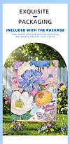 (40x50cm)Gold Foil Canvas Hot-stamped Floral Designs 5D DIY Diamond Painting Kit with Inner Frame