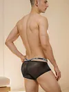 Sexy ice silk transparent nude ultra-thin breathable boxer briefs
