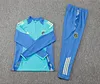 2024/2025 Ajax Half-Pull Training Suit Baby Blue Football Shirt 1:1 Thai Quality Set love fball