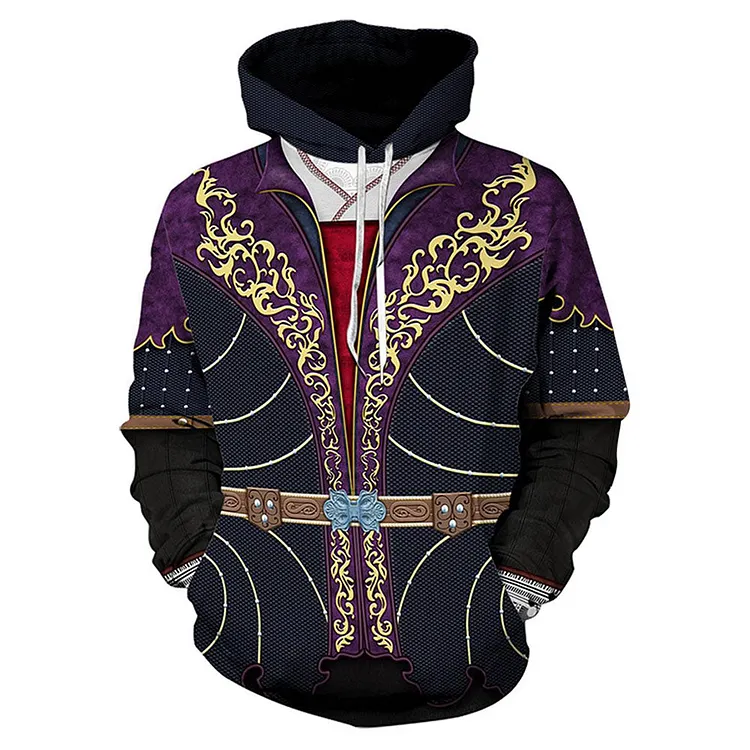 Baldur's Gate Astarion Purple Hoodie Coat Outfits Cosplay Costume Halloween Carnival Suit