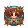 >SALE<Double Sided Special Shape Cute Girl Diamond Painting Hanging Pendant for Wall