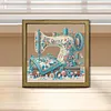 Sewing Machine DIY Special Shape Double sided Print Clear Diamond Art Kit Wooden Framed Diamond Painting Kit(22x22cm)