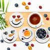 DIY Snowman-8Pcs Diamond Painting Coasters With Holder