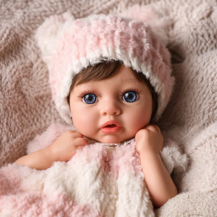 Babeside Dolly 12" Realistic Silicone Quiet Baby Little Infant Girl Retaining Pacifier