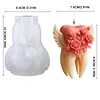 3D Wings Teeth Rose Flower Mould Silicone Wave Spiral Candle Mould Reusable Easy To Demold for Wedding Valentine Day DIY Home Decor