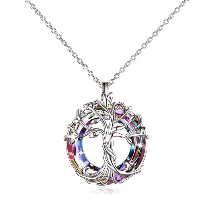 For Mother - You Are the Family Root Crystal Life Tree Necklace 