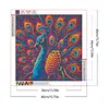 Diamond Painting -DIY Round Drill Colorful Peacock(40*40CM)