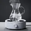 Glass Pot with Filter, High Temperature Resistant Espresso Pots, Graduated Scale, Coffee Server for Home Barista Coffee Maker
