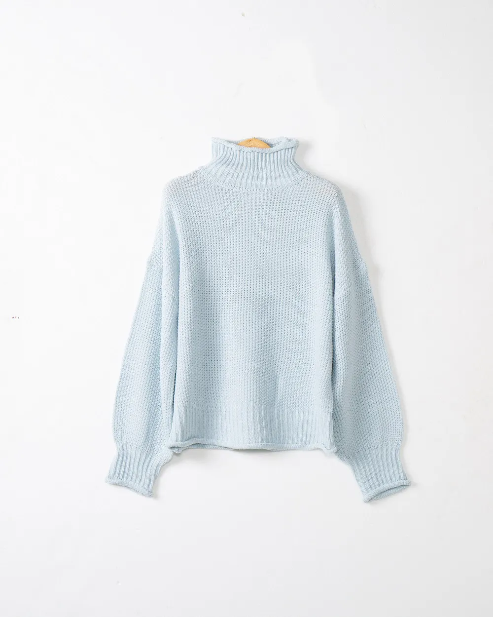 Uveng Uveng Women's WISH Turtleneck Long Sleeve Jumper Loose Casual Knit Sweater Women