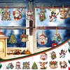 10Pcs Acrylic Christmas Diamond Painting Christmas Tree Pendant (Christmas)