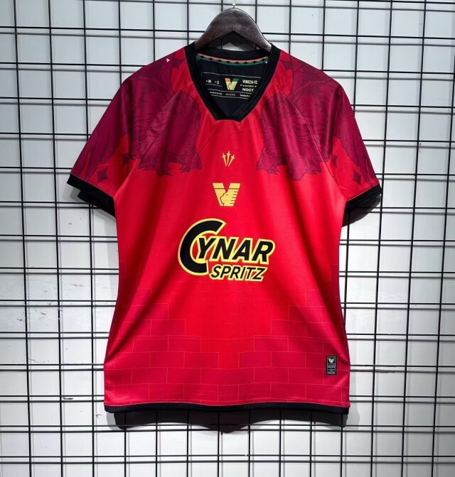 2025-26 Venezia 3 Away Red Jerseys - Fan Edition