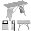 Stainless Steel Compact Camping Table Folding Camp Table for Cooking Hiking