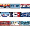 9pcs - Car License Plate - Vintage Metal Signs(6*12Inch) - Car License