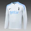 Joyfball 2024/2025 Tottenham Half-Pull Training Suit Light Gray Jersey 1:1 Thai Quality Set
