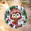(US Local) DIY Xmas Diamond Painting Ornament with Clock Function Creative Craft